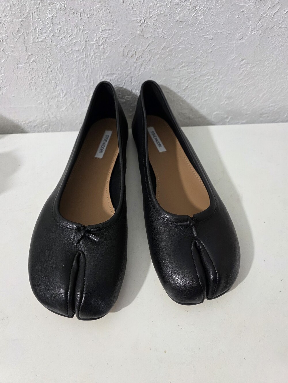 Steve Madden Calico Split-Toe Slip On Ballet Flats Black Women's Size 10